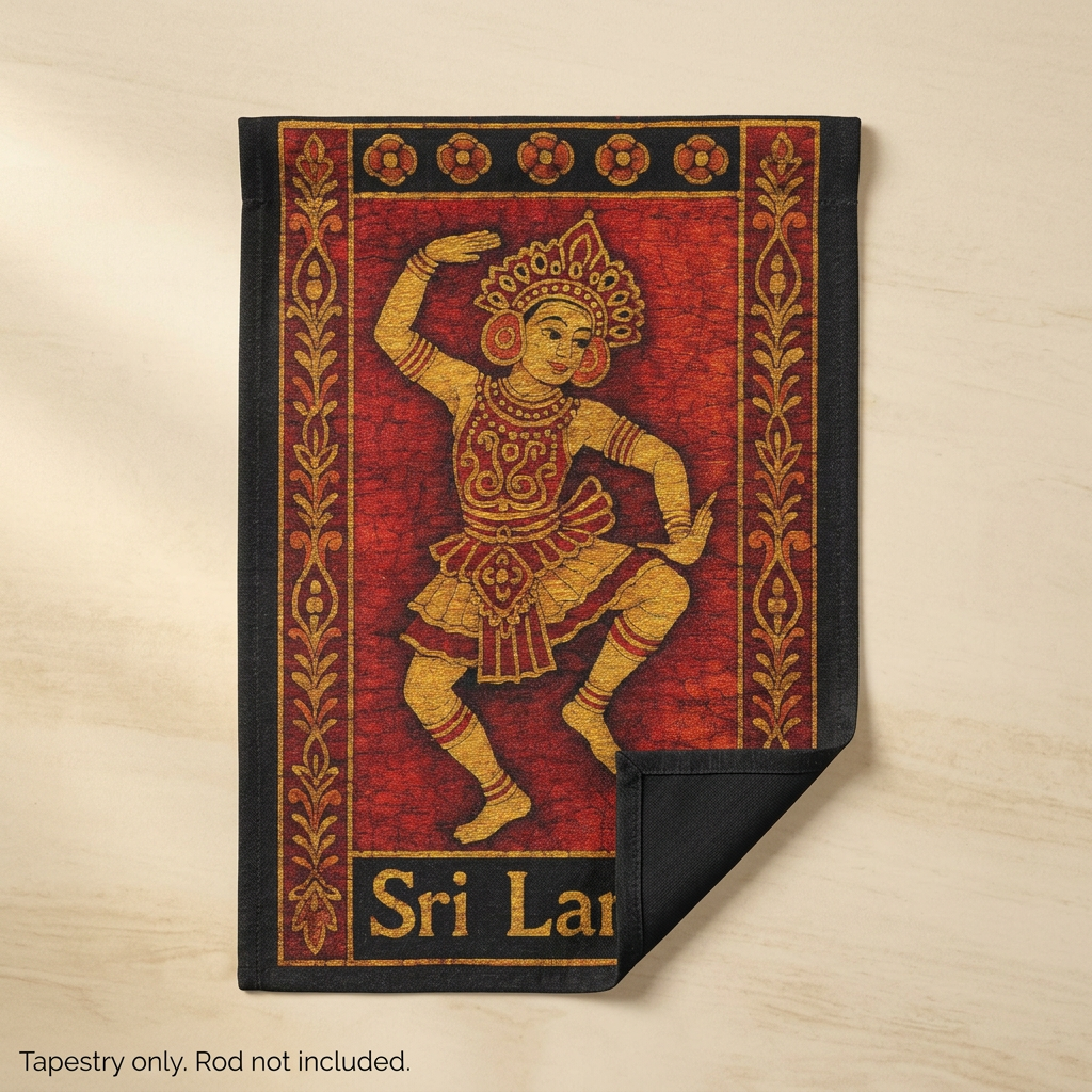 Sri Lankan Dancer Woven Wall Tapestry | Heritage Art