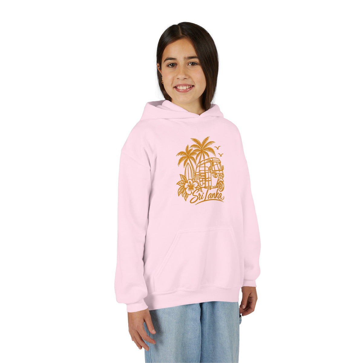 Sri Lanka Kids Hoodie Tropical Palm Tree Island Design