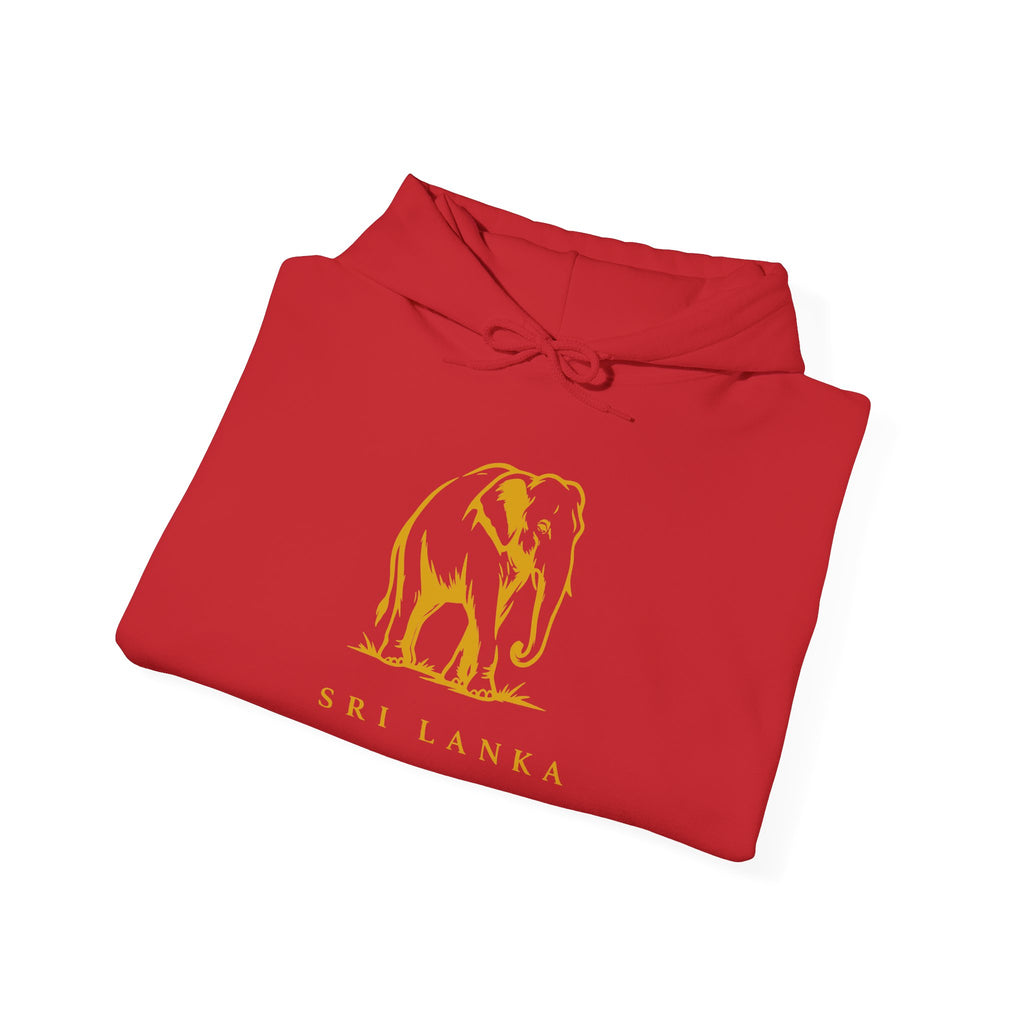 Sri Lanka Elephant Unisex Hoodie Gold Heritage Design