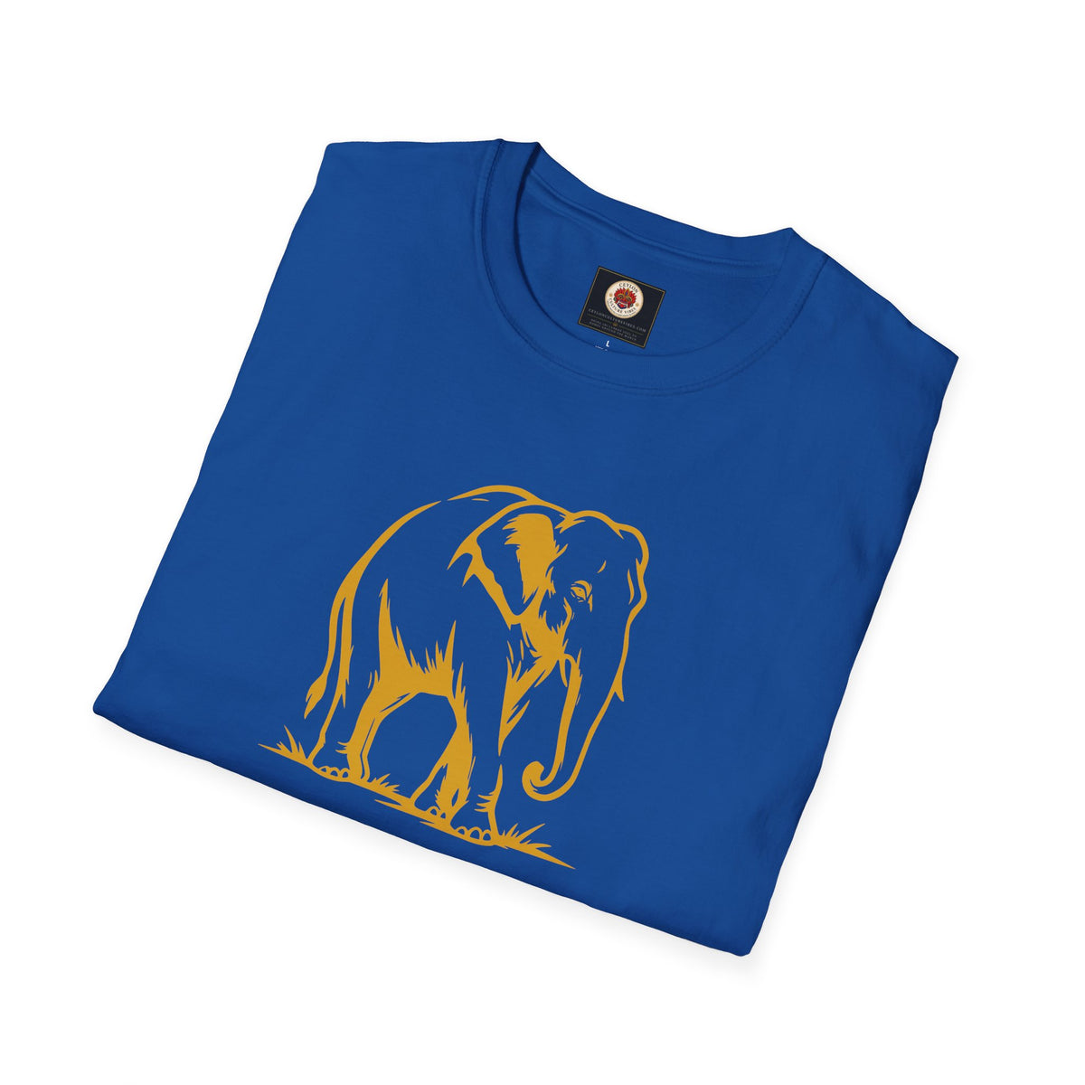 Sri Lanka Elephant Unisex T-Shirt Minimal Ochre Graphic Tee