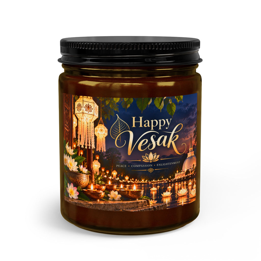 Happy Vesak Candle Set with Wick Trimmer