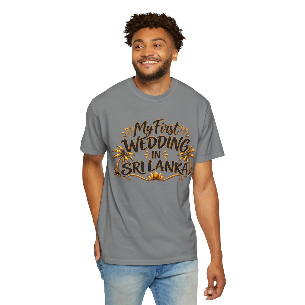 Sri Lanka Unisex Wedding T-Shirt – My First Wedding in Sri Lanka