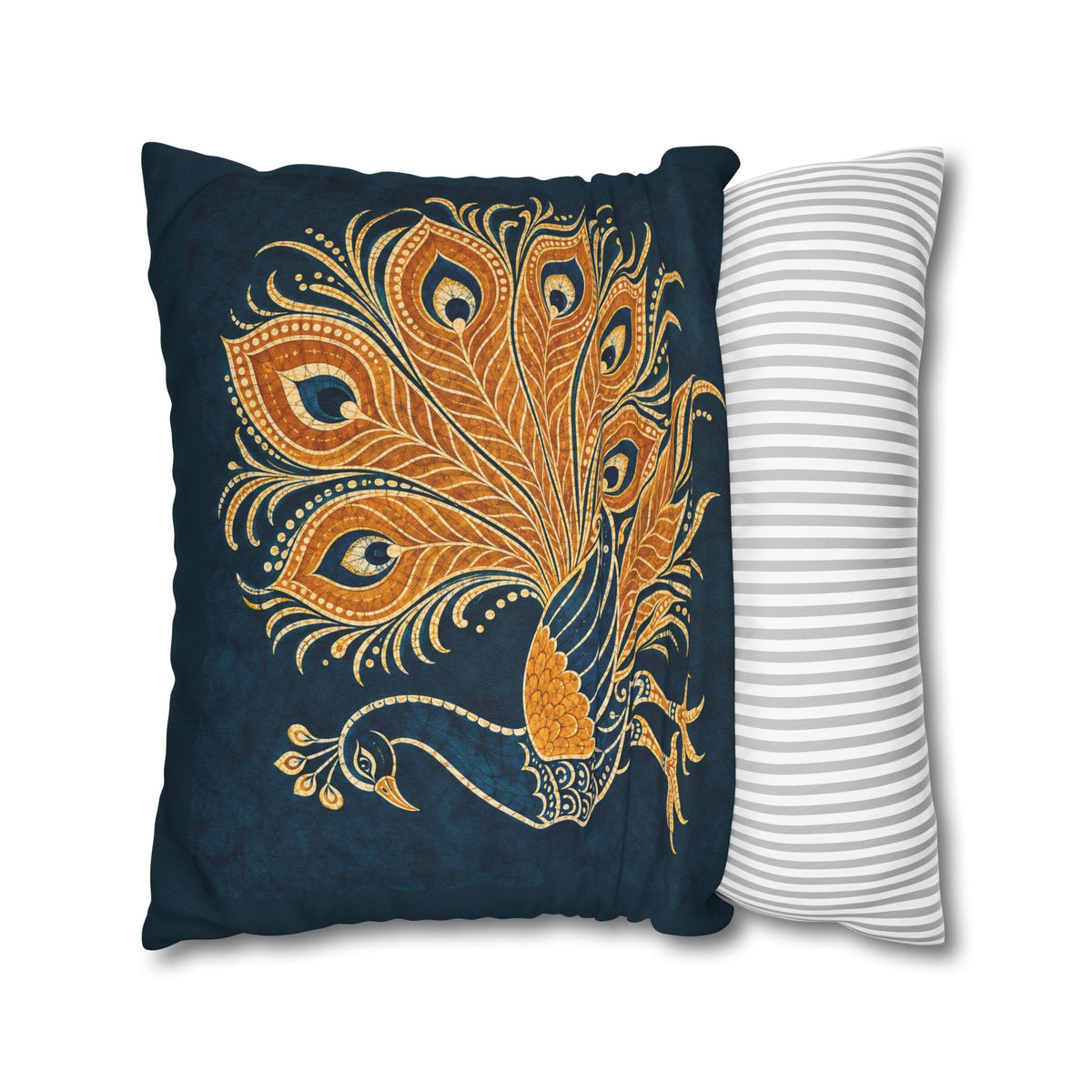 Peacock Batik Cushion Cover Sri Lankan Gift Pillowcase