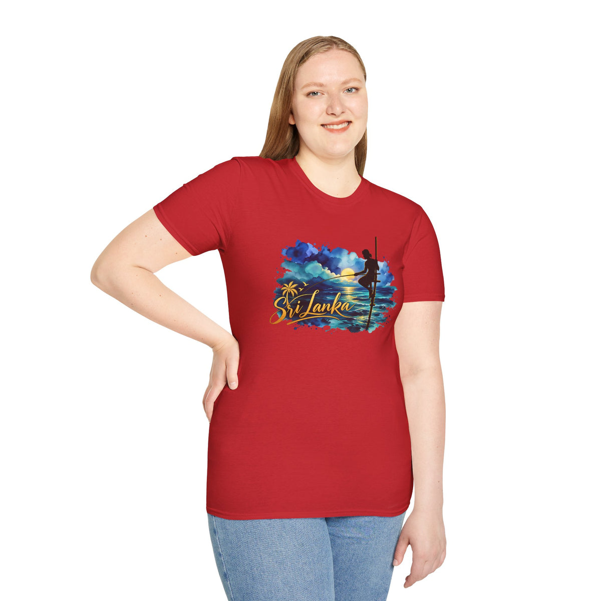 Sri Lanka Watercolor Surf T-Shirt
