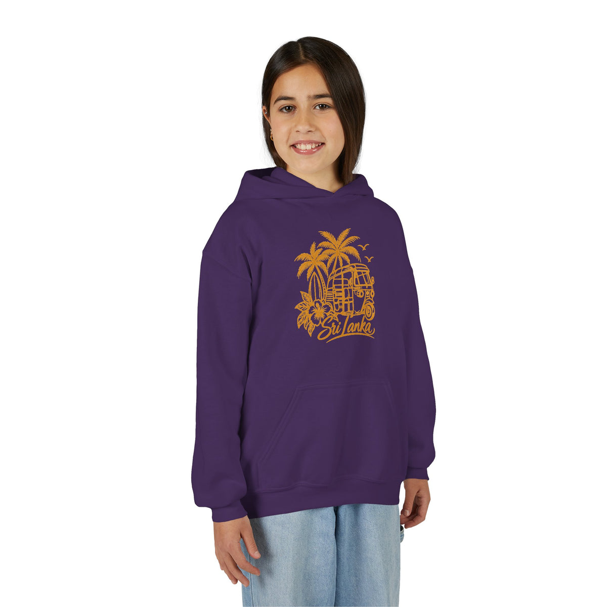 Sri Lanka Kids Hoodie Tropical Palm Tree Island Design