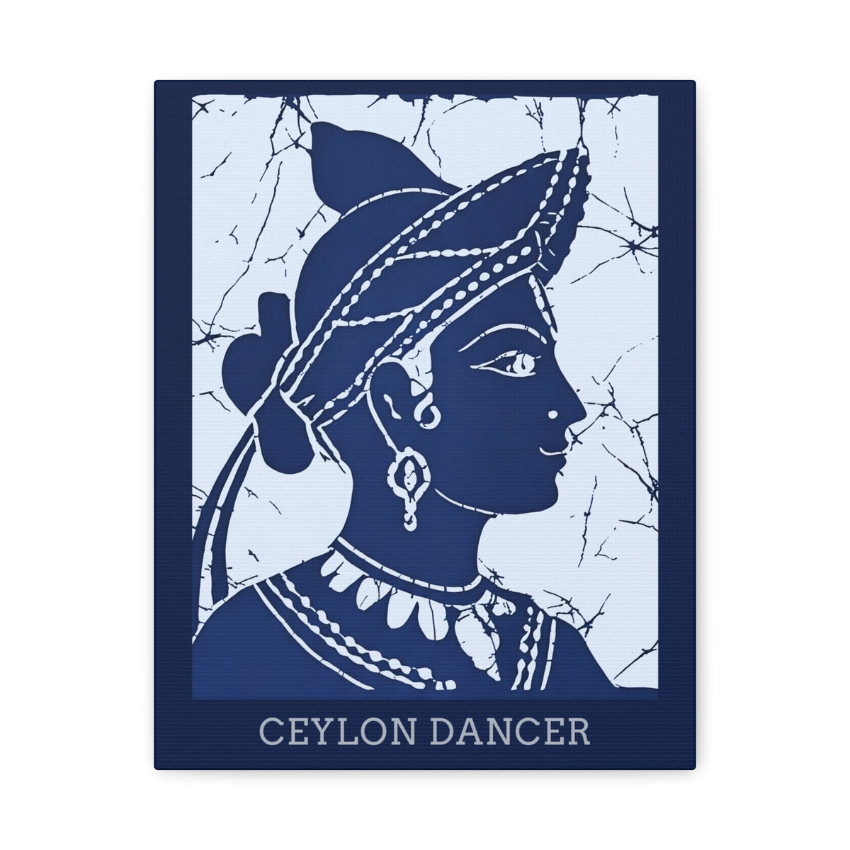 Ceylon Dancer Matte Canvas Wall Art Sri Lankan Batik Heritage Print