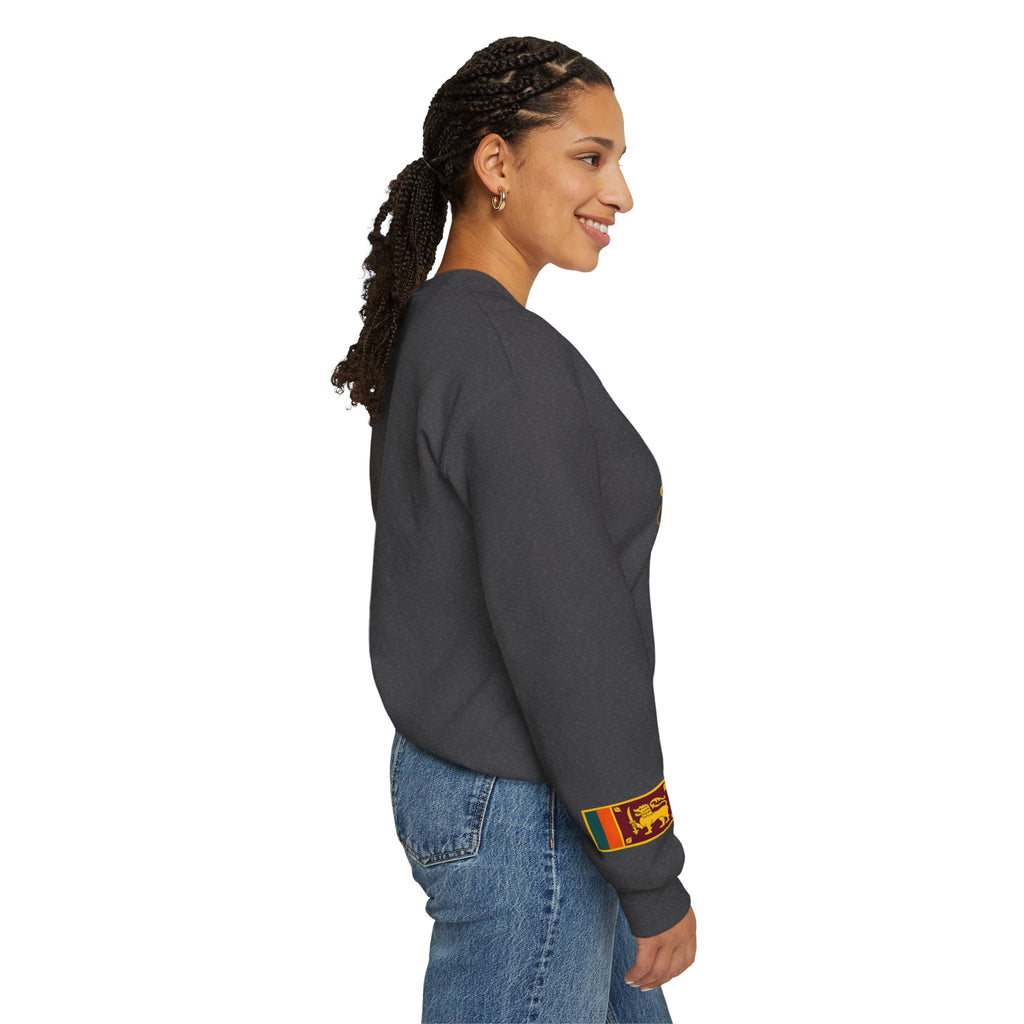 Sri Lanka Surf Crewneck Sweatshirt - Watercolor Stilt Fisherman Graphic