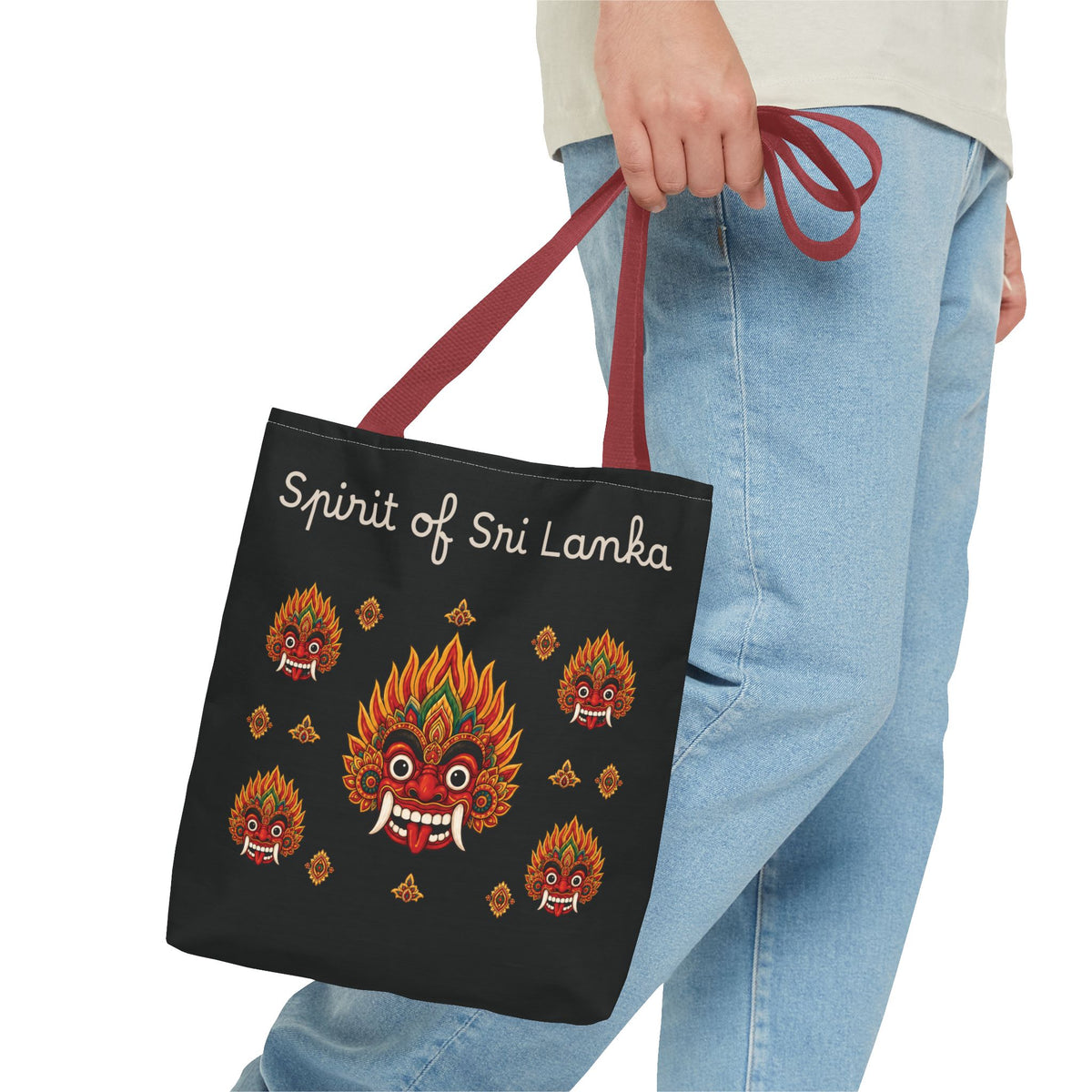 Sri Lankan Gift Tote Bag Spirit of Sri Lanka Raksha Mask Design