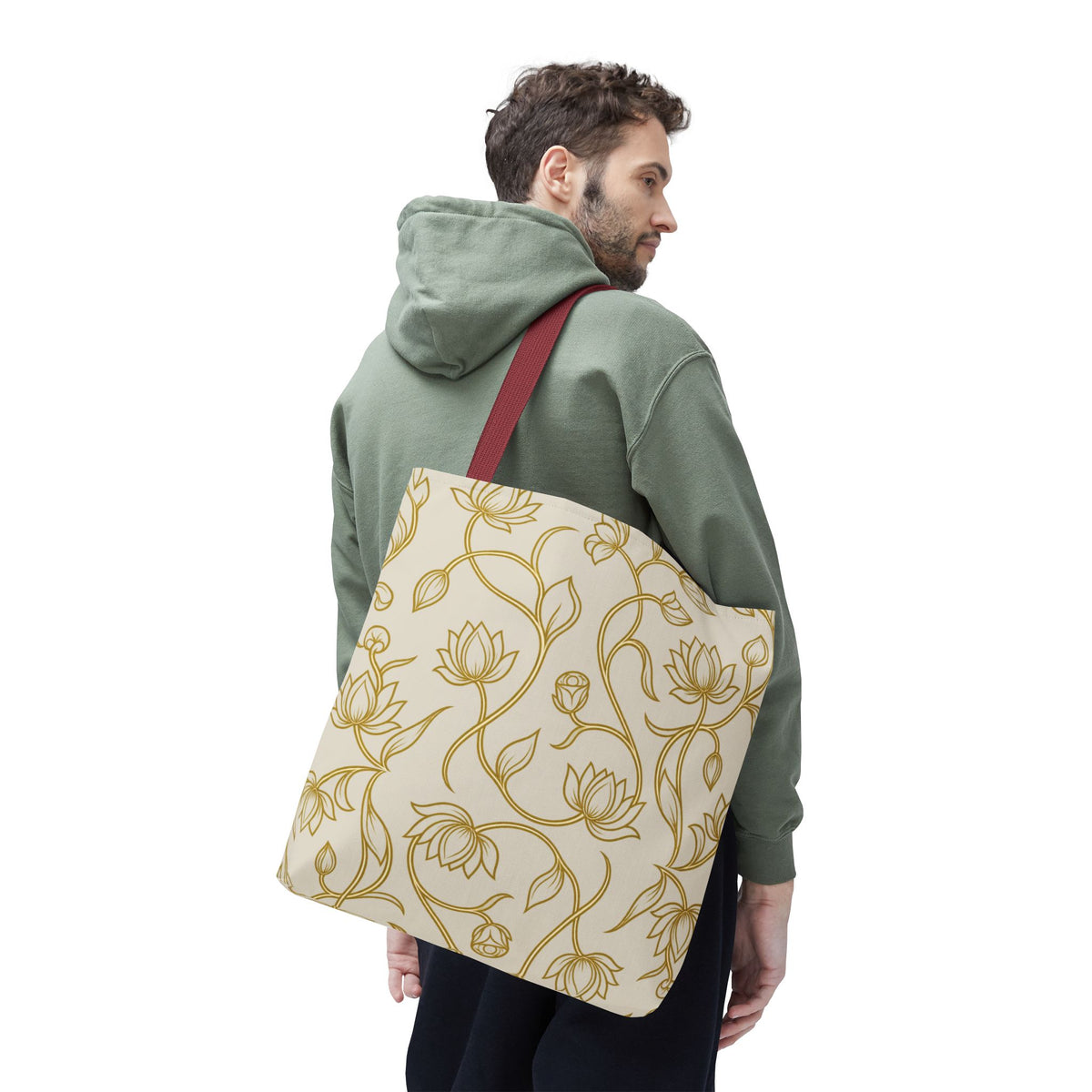 Ceylon Lotus Tote Bag Sri Lankan Temple Flower Canvas Shopper