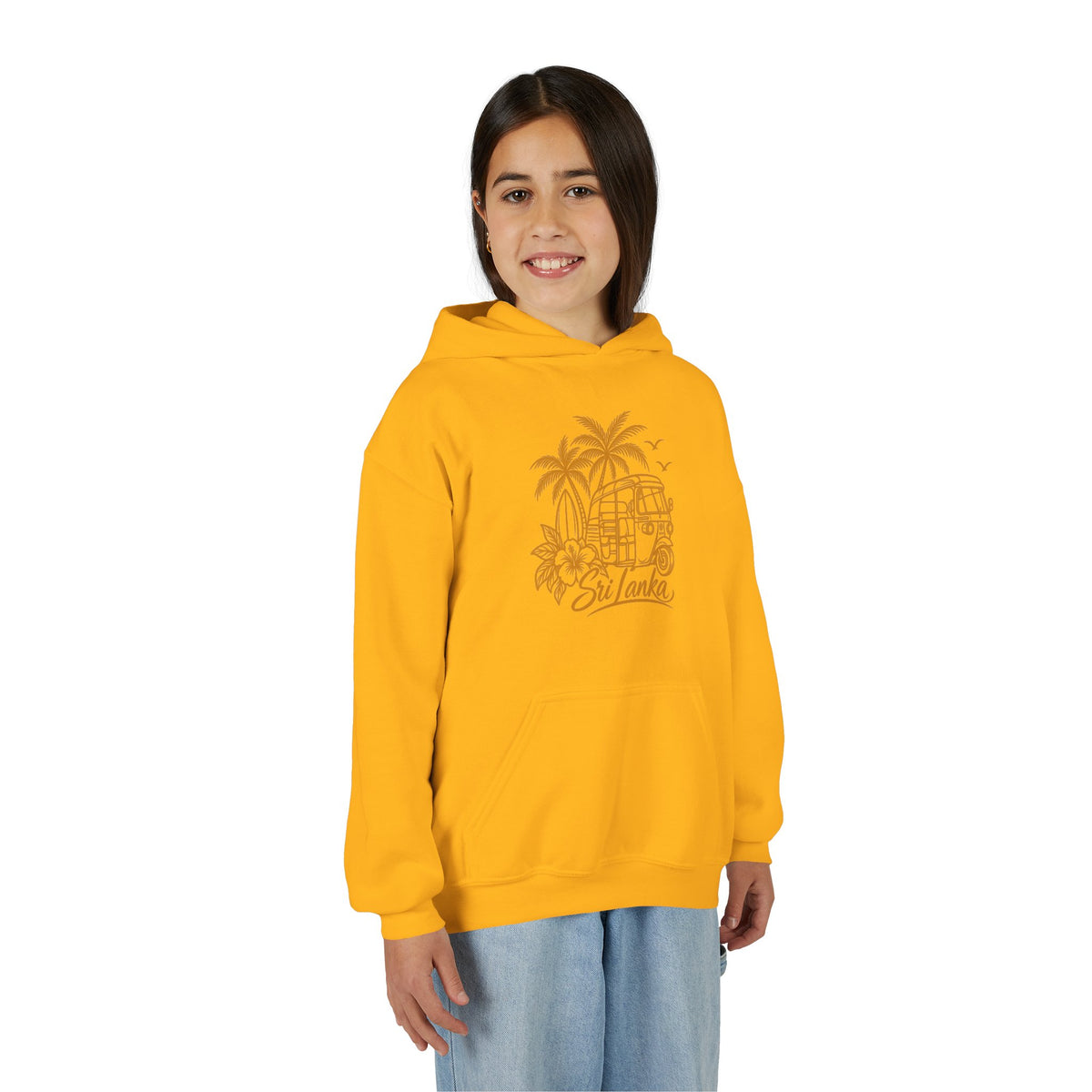 Sri Lanka Kids Hoodie Tropical Palm Tree Island Design