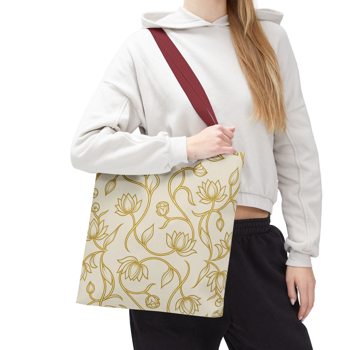 Ceylon Lotus Tote Bag Sri Lankan Temple Flower Canvas Shopper
