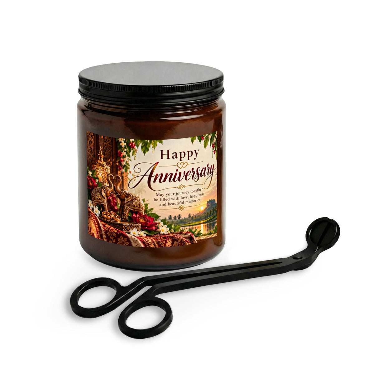 Happy Anniversary Candle Set with Wick Trimmer