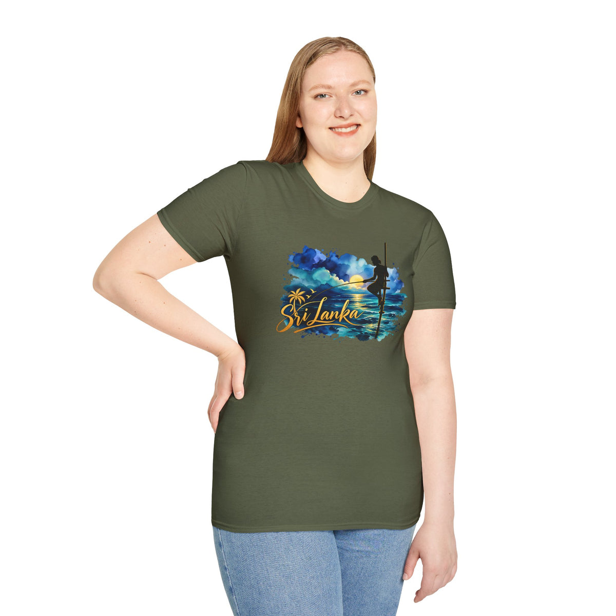Sri Lanka Watercolor Surf T-Shirt