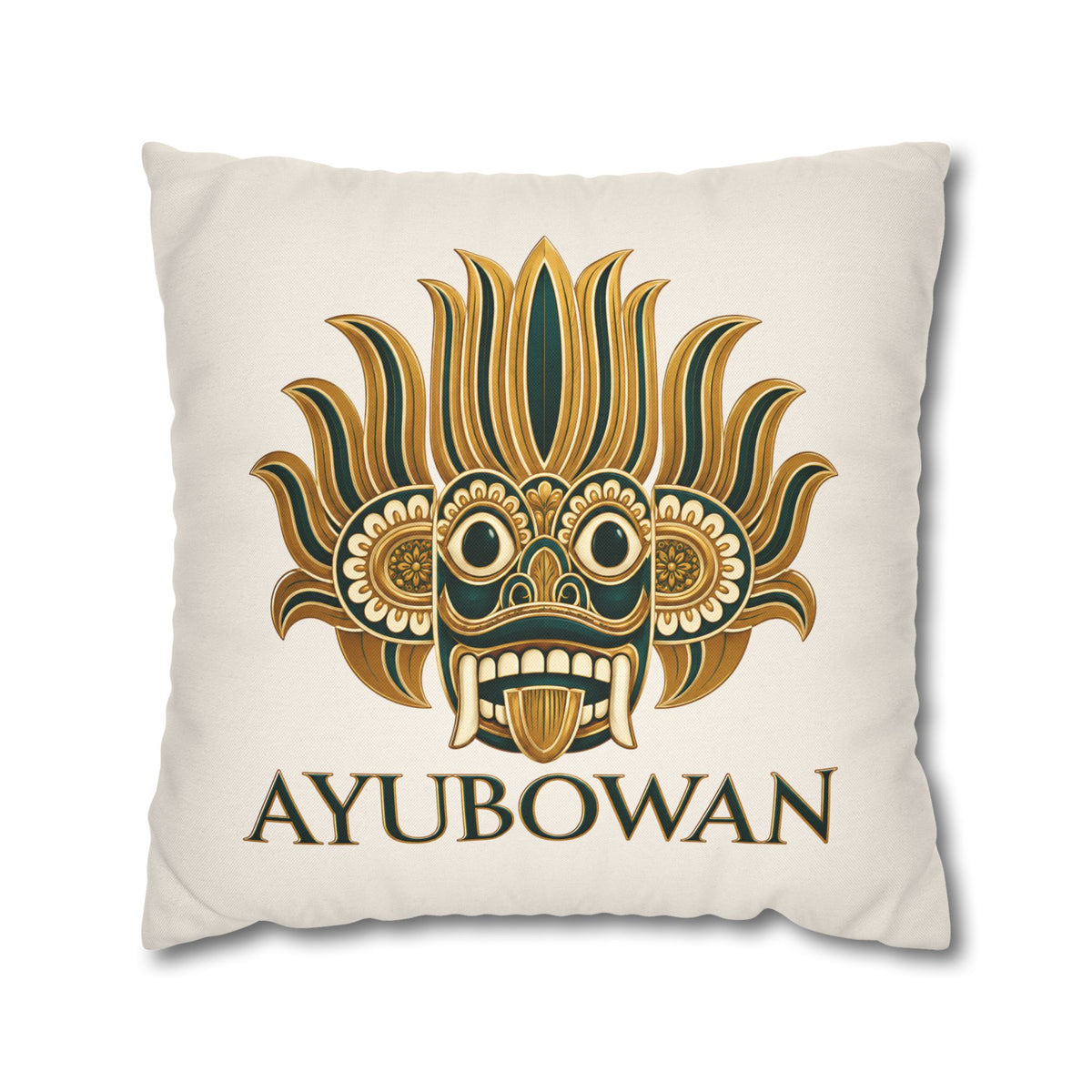 Sri Lankan Gift Pillowcase – Ayubowan Mask Cushion Cover