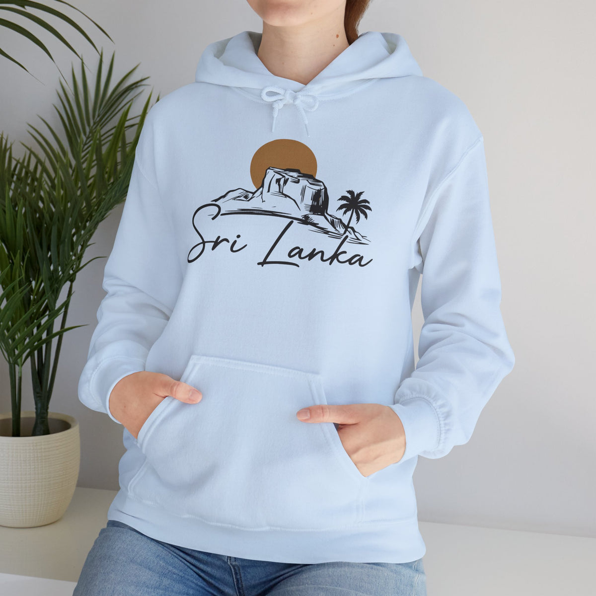 Sri Lanka Sunset Unisex Hoodie Palm Tree Beach Sweatshirt