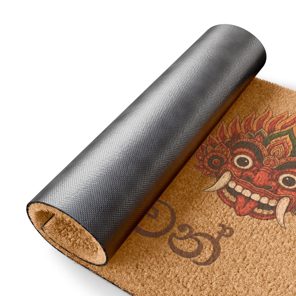 Ayubowan Coir Doormat | Sri Lankan Raksha Mask Welcome Mat
