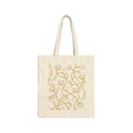 Ceylon Lotus Canvas Tote Bag Sri Lankan Temple Flower Gold Botanical Cotton Shopper