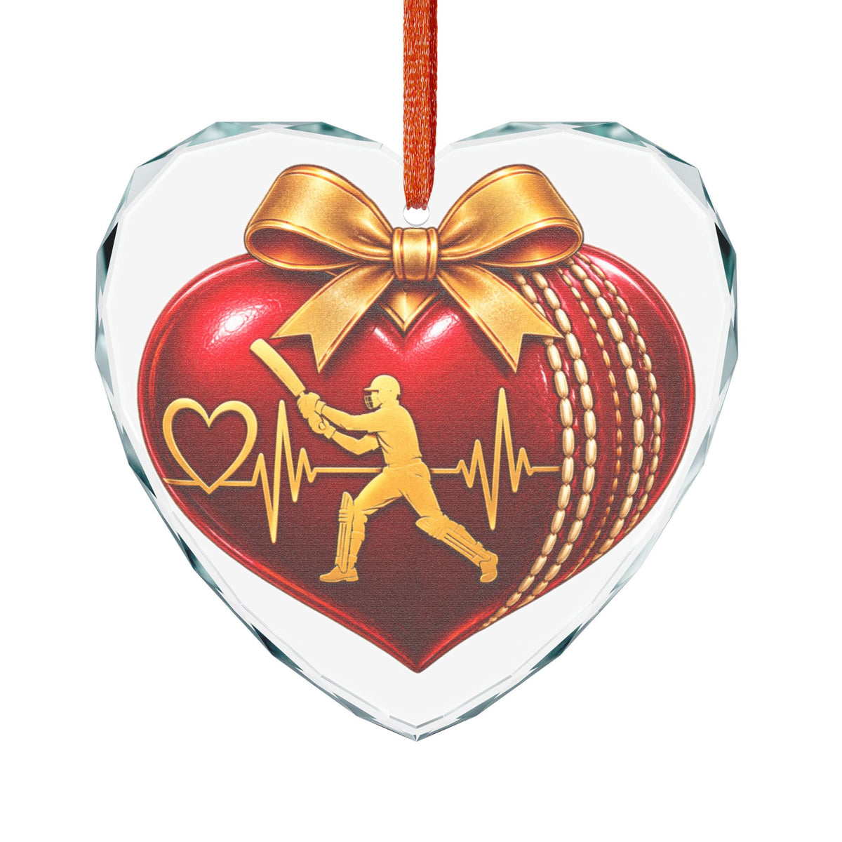 Merry Cricket Christmas Glass Ornament | Cricket Fan Gift