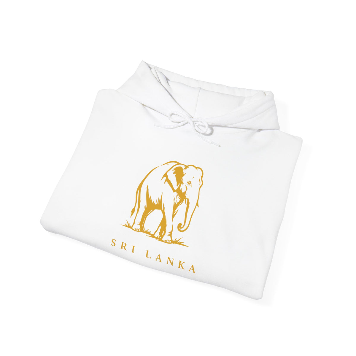 Sri Lanka Elephant Unisex Hoodie Gold Heritage Design