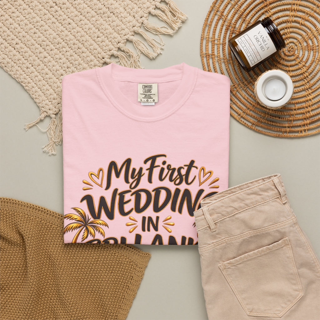 Sri Lanka Unisex Wedding T-Shirt – My First Wedding in Sri Lanka
