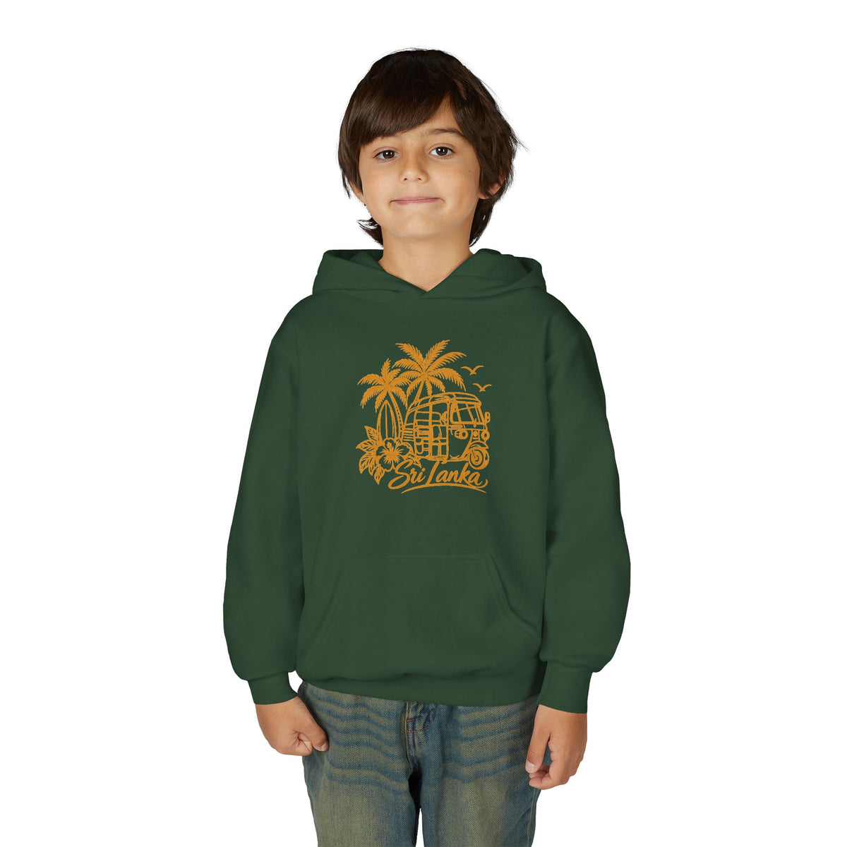 Sri Lanka Kids Hoodie Tropical Palm Tree Island Design