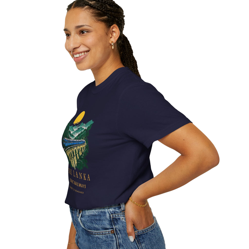 Sri Lanka Nine Arch Bridge Unisex T-Shirt Vintage Railway Tee
