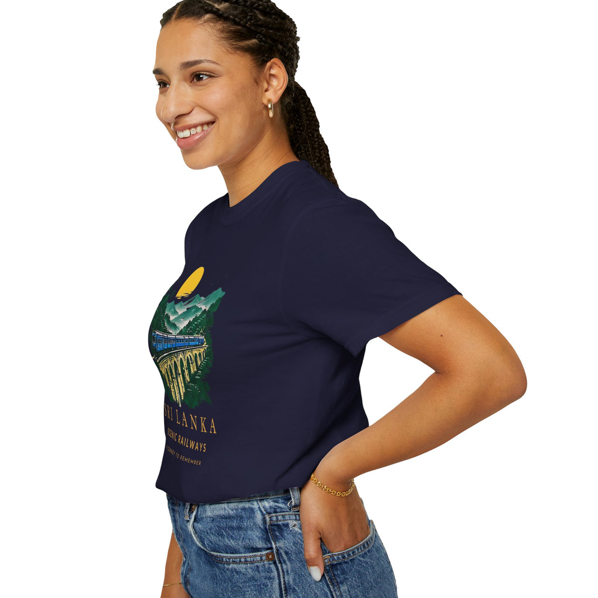 Sri Lanka Nine Arch Bridge Unisex T-Shirt Vintage Railway Tee