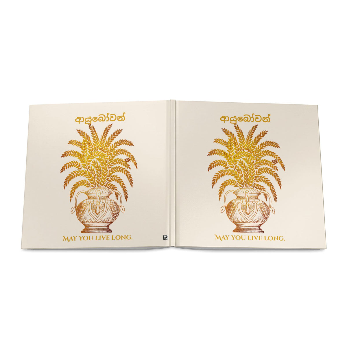 Ayubowan Hardcover Photo Book Sri Lankan Punkalasa Blessing Keepsake Memory Book