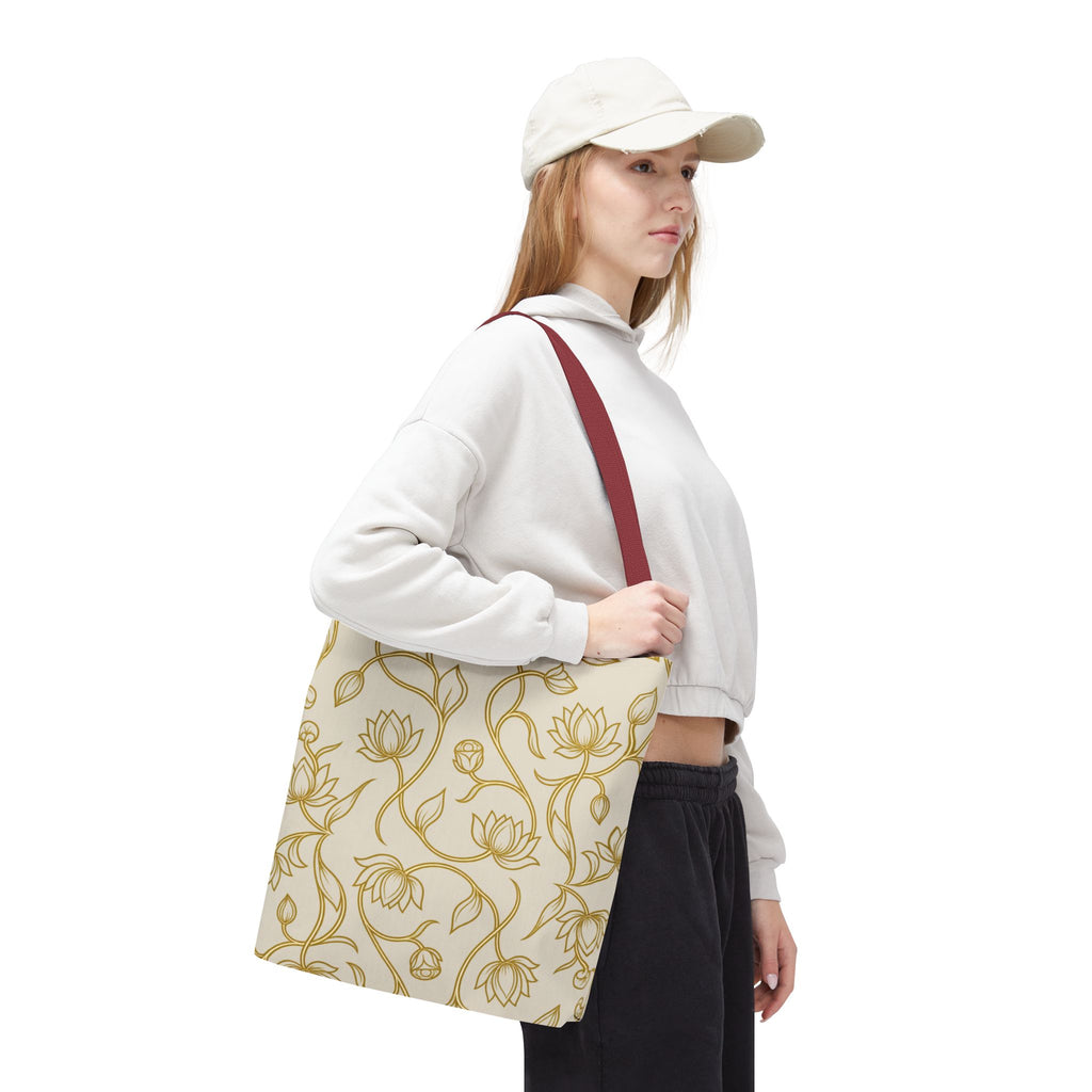 Ceylon Lotus Tote Bag Sri Lankan Temple Flower Canvas Shopper
