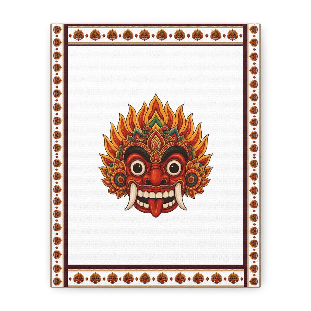 Raksha Mask Matte Canvas Stretched Wall Art