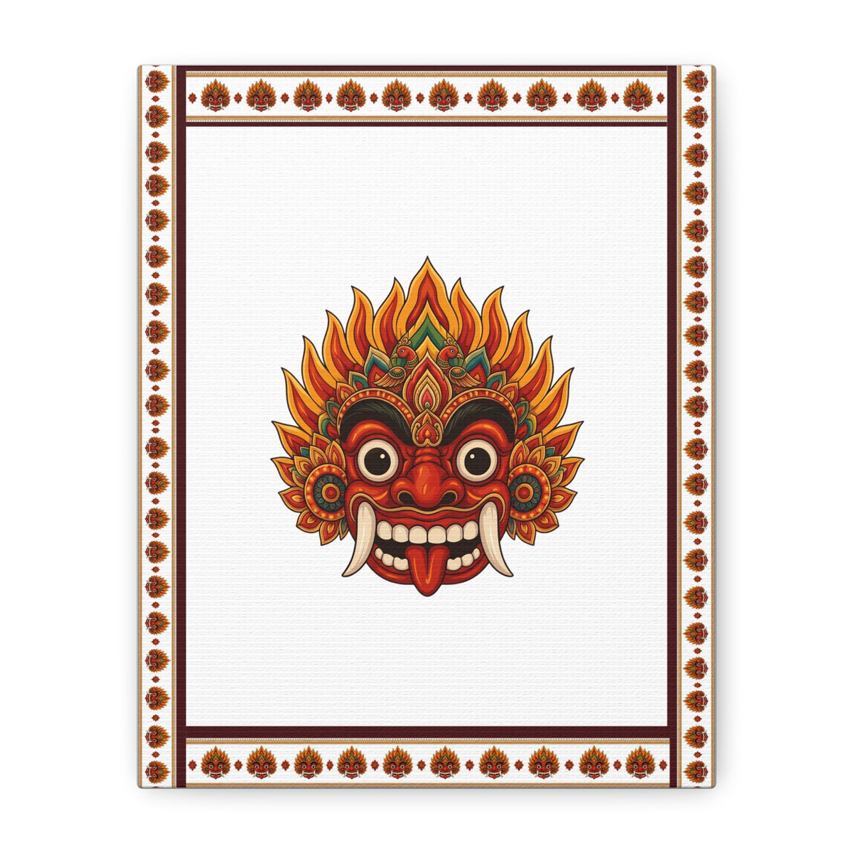 Raksha Mask Matte Canvas Stretched Wall Art