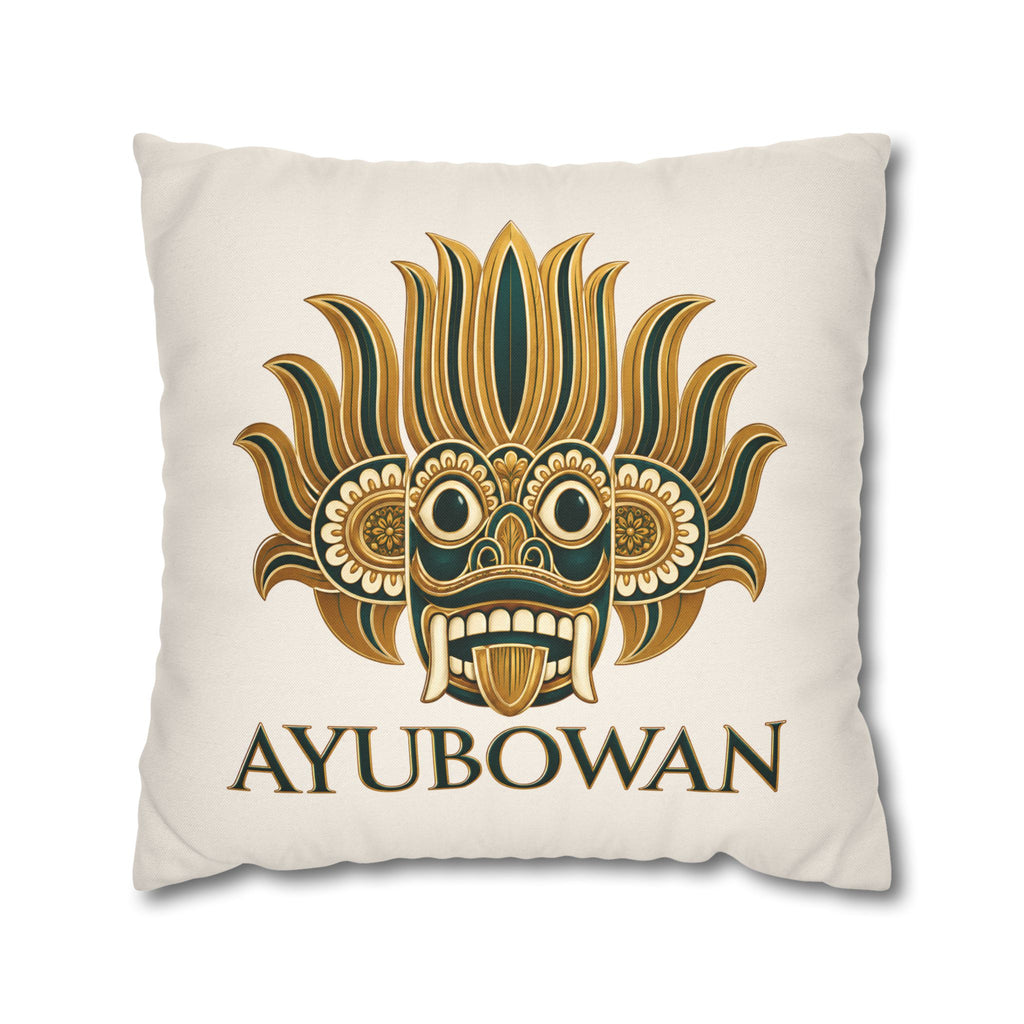 Sri Lankan Gift Pillowcase – Ayubowan Mask Cushion Cover