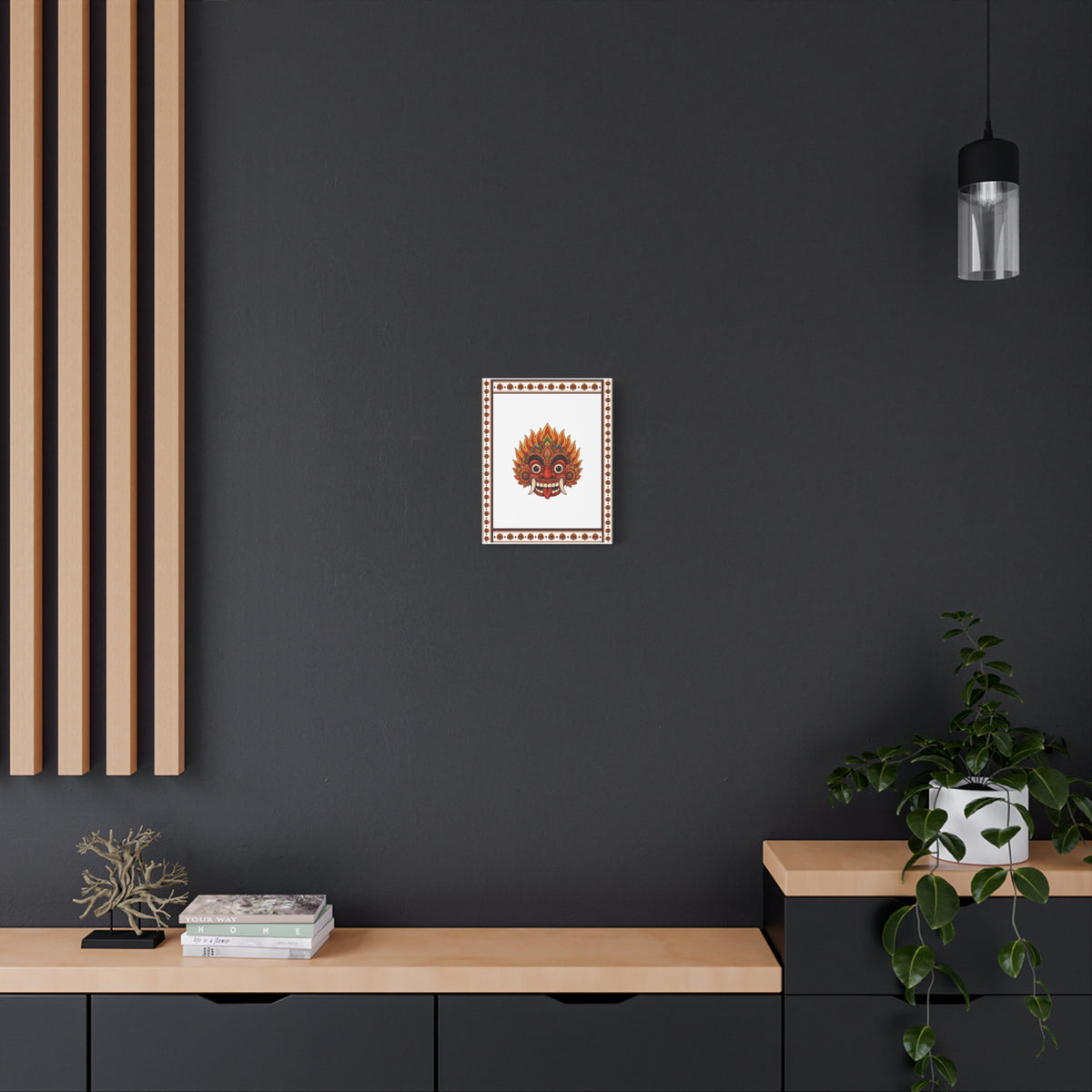 Raksha Mask Matte Canvas Stretched Wall Art