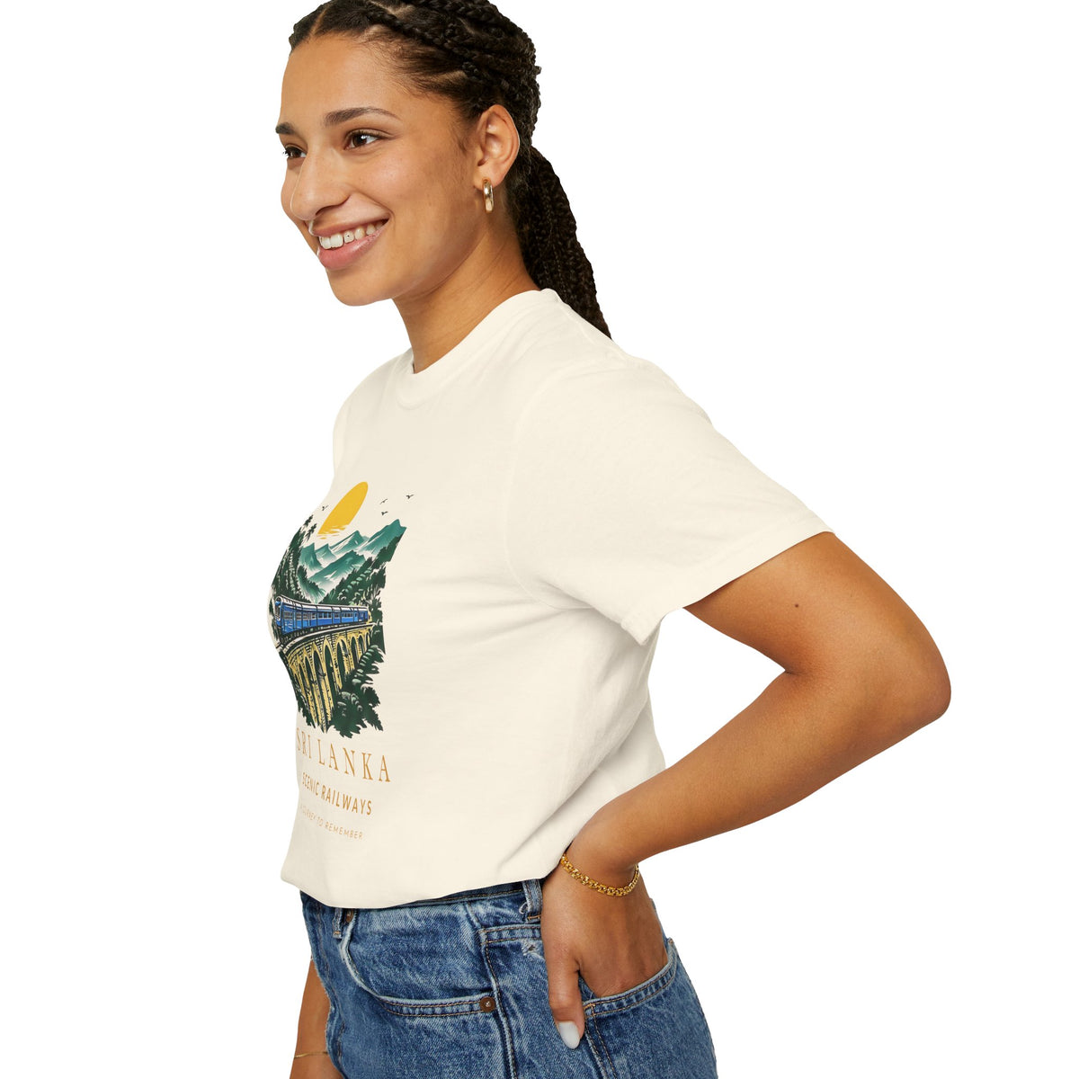 Sri Lanka Nine Arch Bridge Unisex T-Shirt Vintage Railway Tee