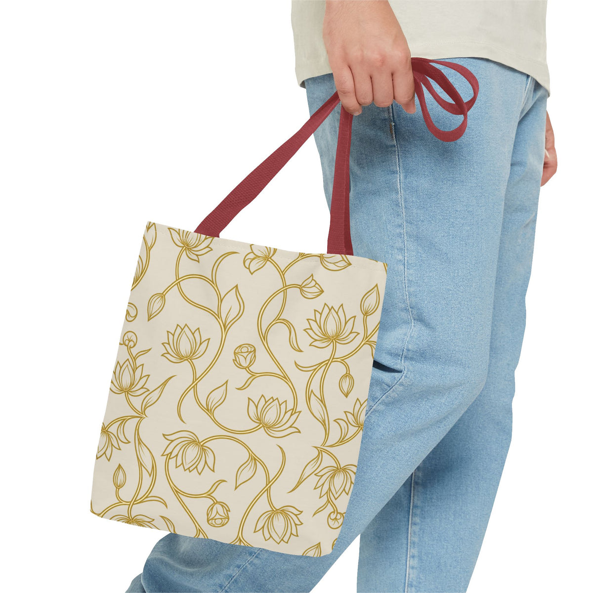 Ceylon Lotus Tote Bag Sri Lankan Temple Flower Canvas Shopper