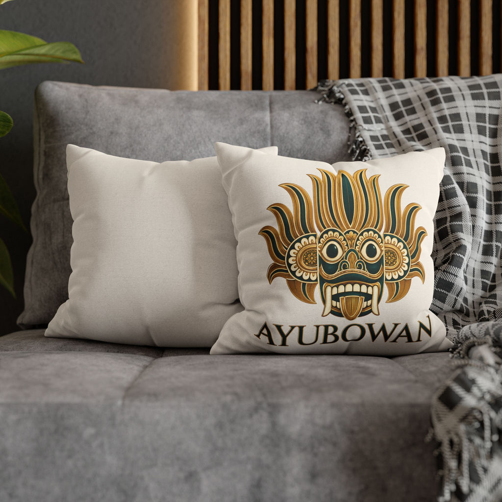 Sri Lankan Gift Pillowcase – Ayubowan Mask Cushion Cover