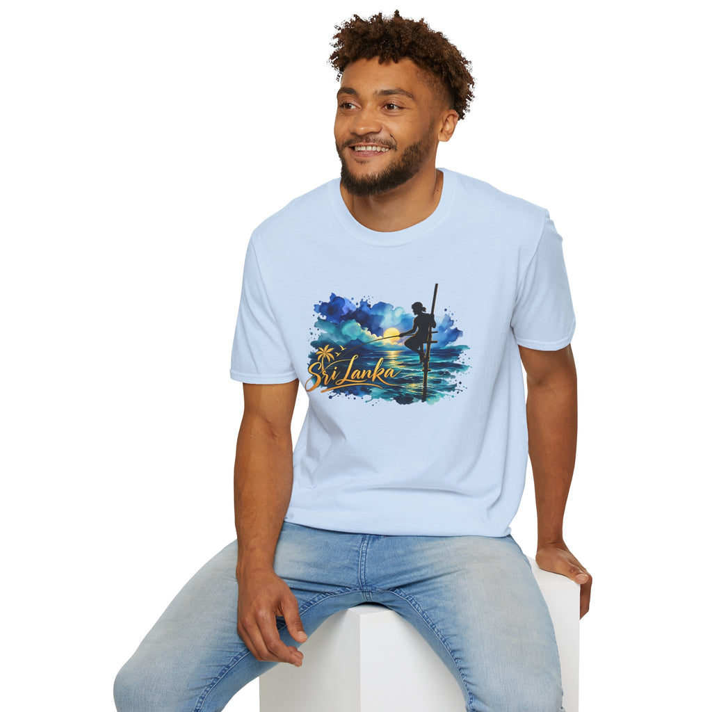 Sri Lanka Watercolor Surf T-Shirt