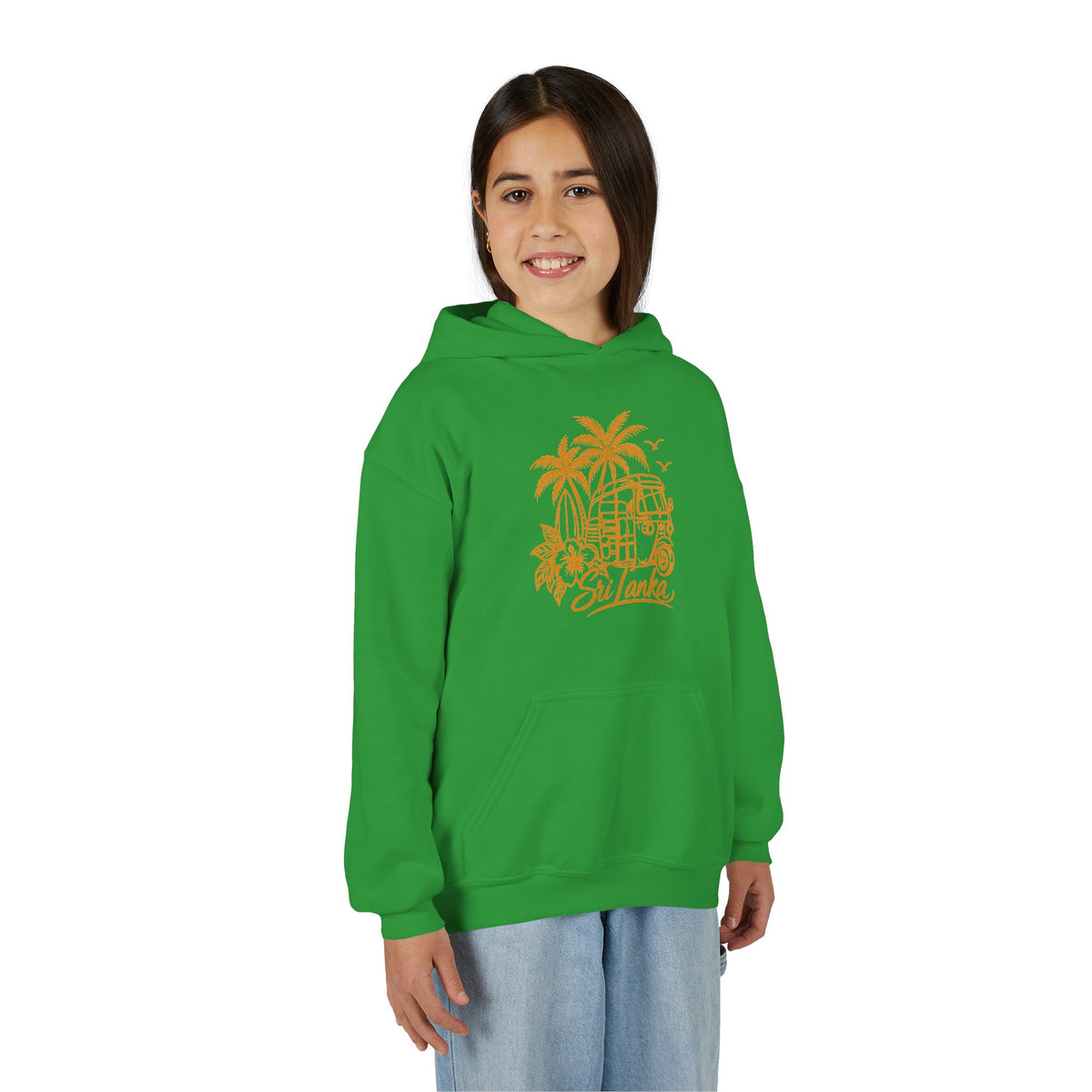 Sri Lanka Kids Hoodie Tropical Palm Tree Island Design
