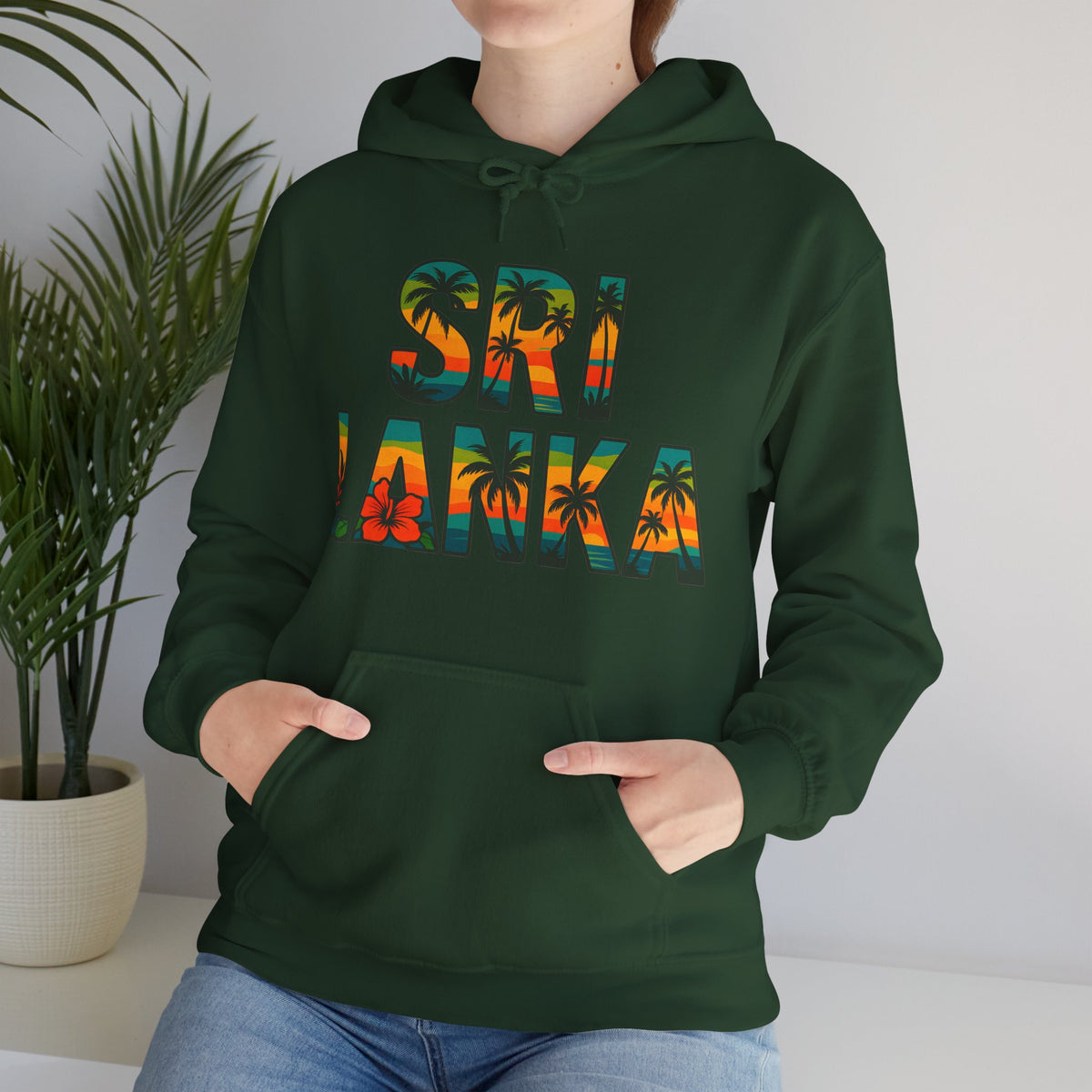Sri Lanka Tropical Graphic Hoodie | Unisex Heritage Gift