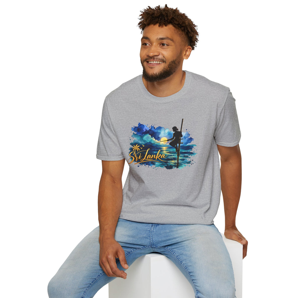 Sri Lanka Watercolor Surf T-Shirt
