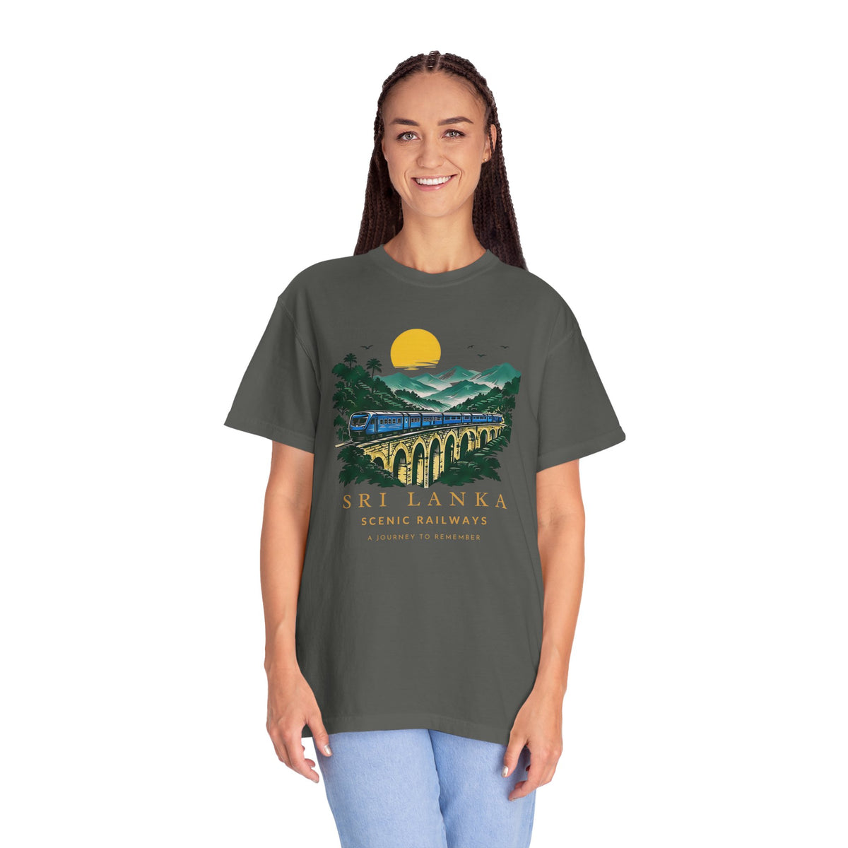 Sri Lanka Nine Arch Bridge Unisex T-Shirt Vintage Railway Tee