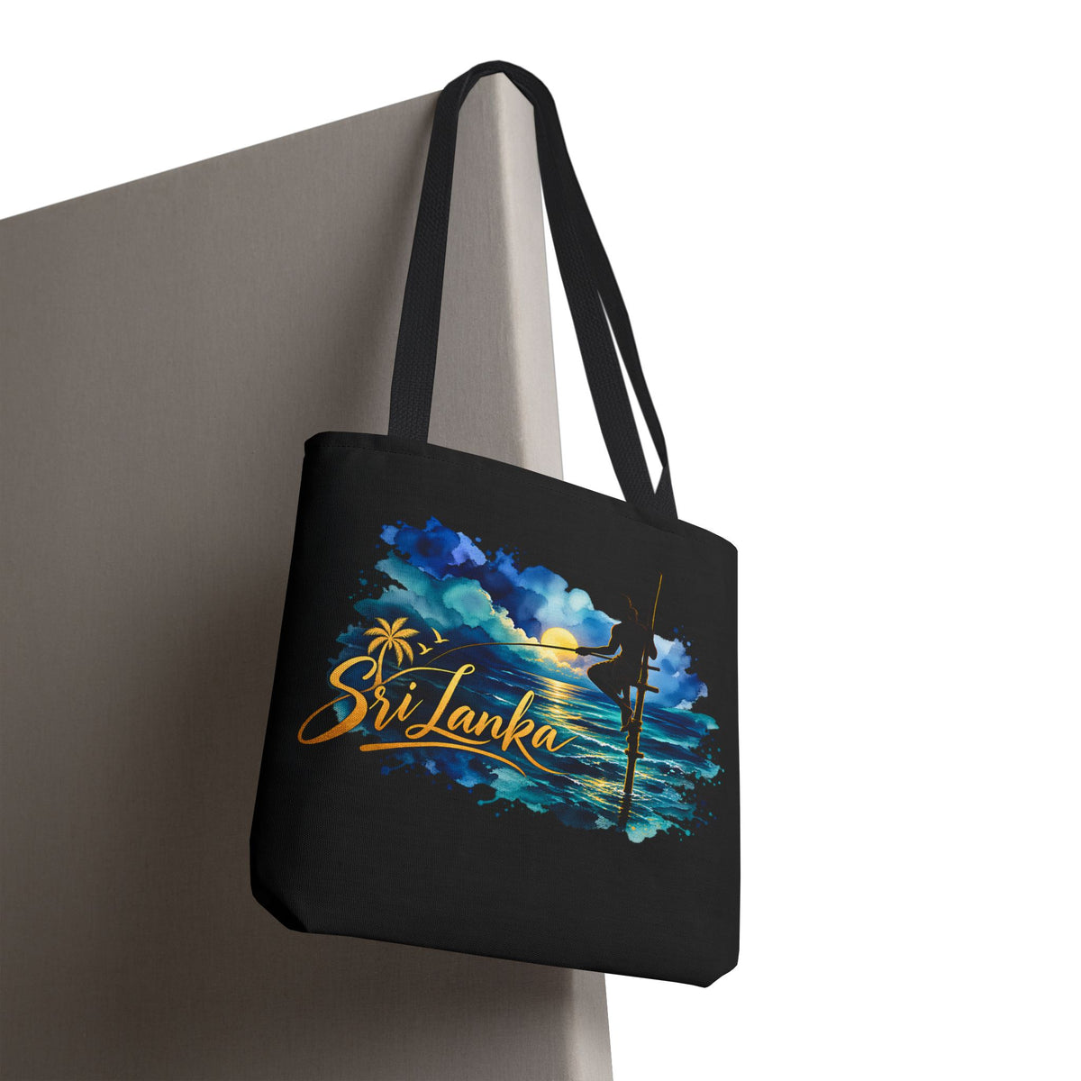 Sri Lanka Stilt Fisherman Tote Bag Island Dusk Beach Bag