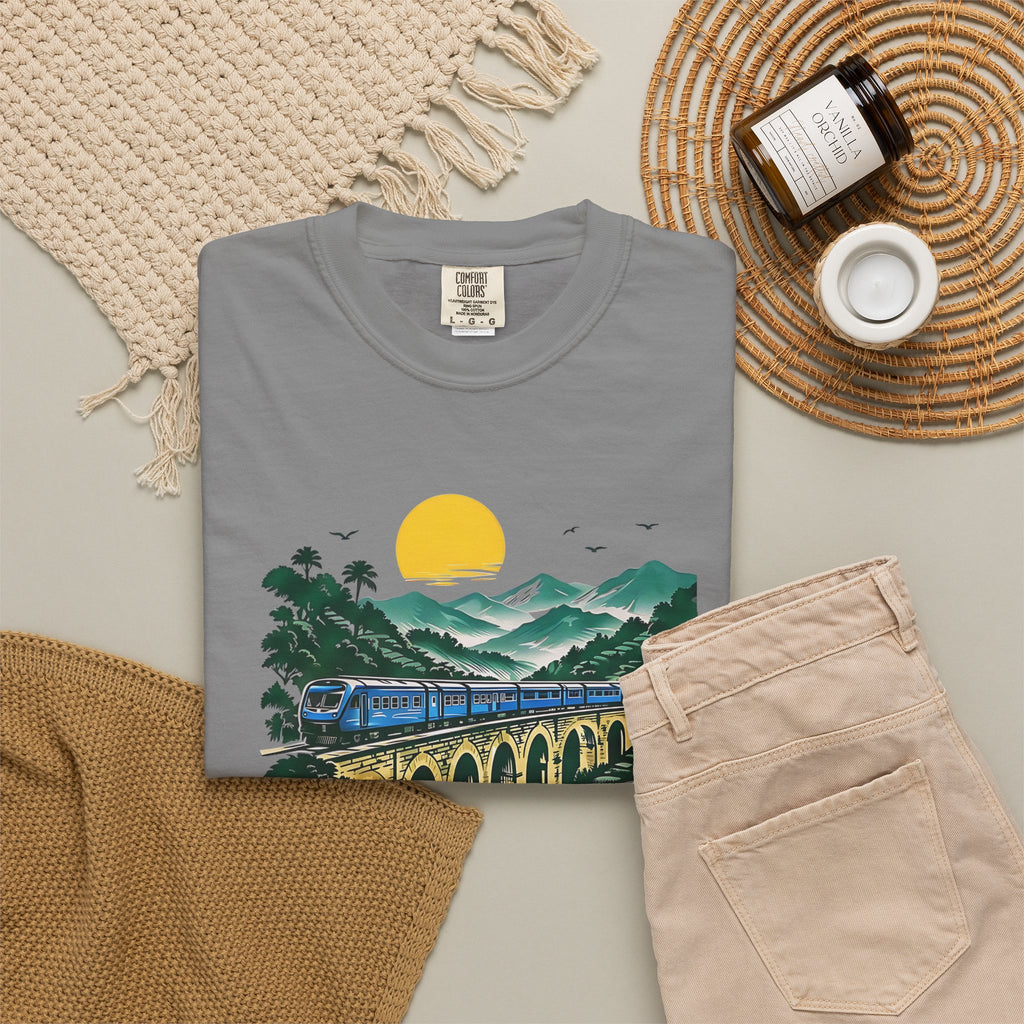 Sri Lanka Nine Arch Bridge Unisex T-Shirt Vintage Railway Tee