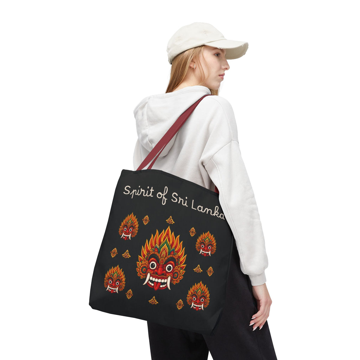 Sri Lankan Gift Tote Bag Spirit of Sri Lanka Raksha Mask Design