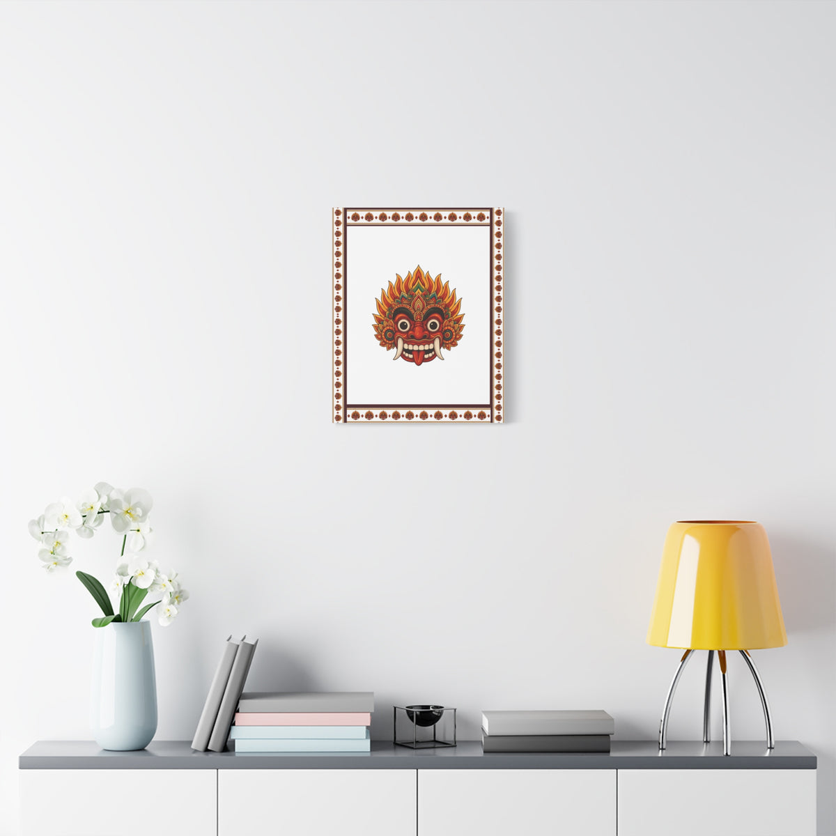 Raksha Mask Matte Canvas Stretched Wall Art