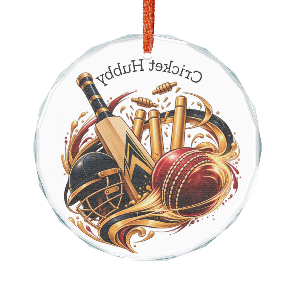 Cricket Christmas Glass Ornament | Sri Lankan Cricket Fan Gift