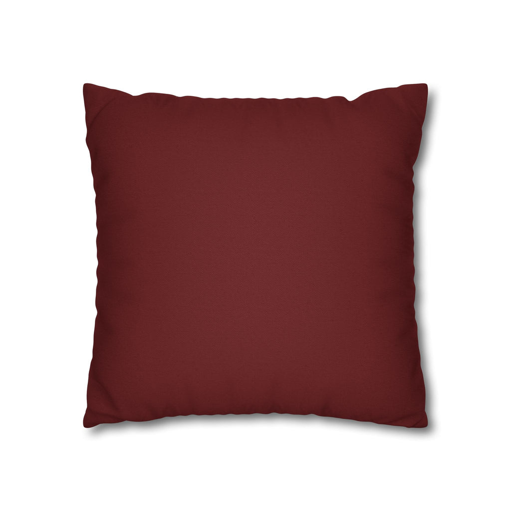 Ayubowan Mask Cushion Cover Maroon Sri Lankan Gift Pillowcase