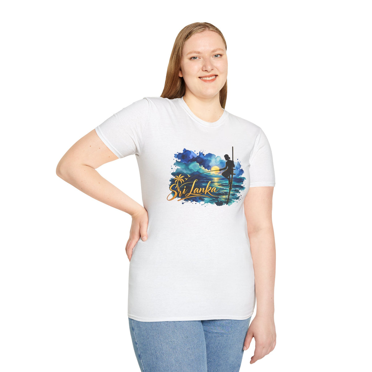Sri Lanka Watercolor Surf T-Shirt