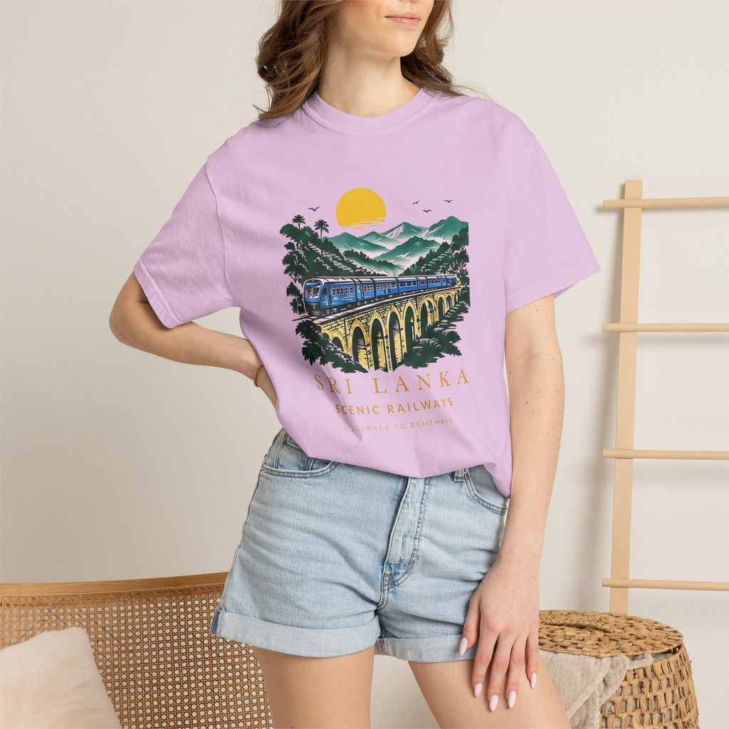 Sri Lanka Nine Arch Bridge Unisex T-Shirt Vintage Railway Tee