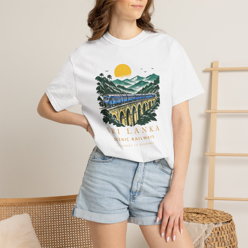 Sri Lanka Nine Arch Bridge Unisex T-Shirt Vintage Railway Tee